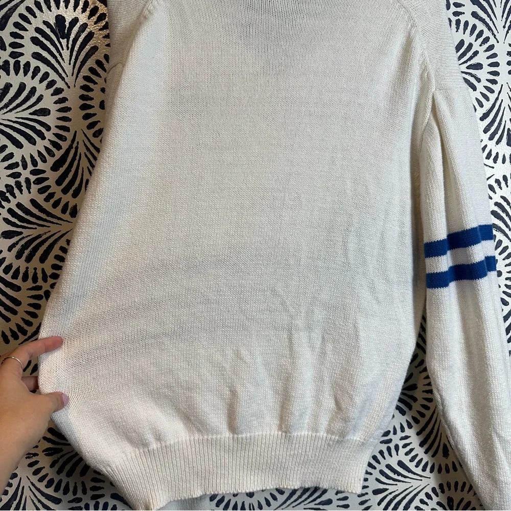 Vintage IZOD Club Black Lake Golf V Neck Stripe Diamond Sweater FLAWED R… - Picture 5 of 14